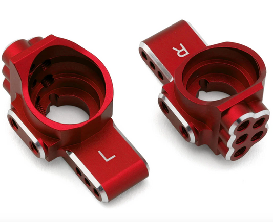Yokomo Chamfered Aluminum Rear Hub Carrier (Red) (2) (RD2.0/SD3.0)