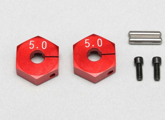 YOKOMO 5mm CLAMP WHEEL HUB (Red) FOR YD-2 (Y2-011CR5A)