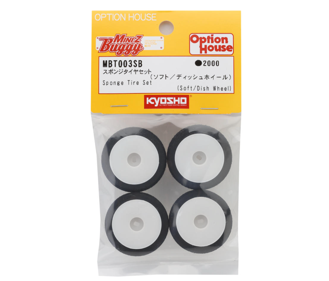 Kyosho MB-010 Pre-Mounted Sponge Tire Set (4) (Front/Rear) (Soft)