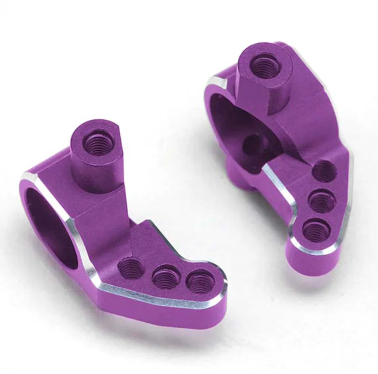 Yokomo RD/SD Aluminum Light Weight Steering Blocks (Purple) (2) (0°)