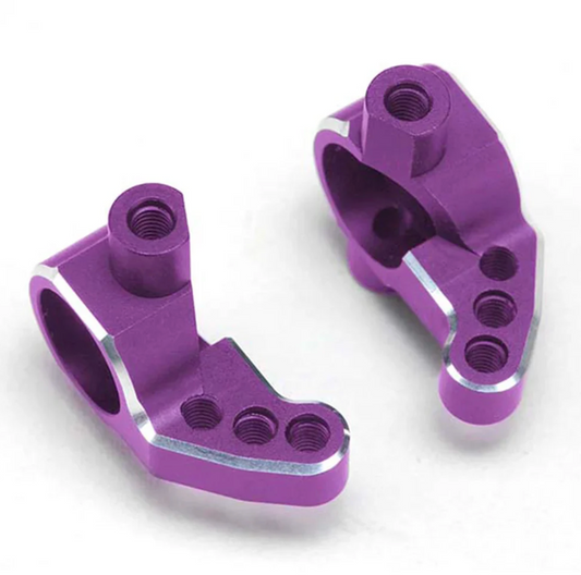Yokomo RD/SD Aluminum Light Weight Steering Blocks (Purple) (2) (0°)