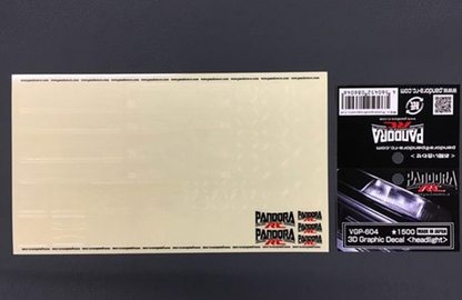 Pandora RC 1/10 Scale 3D Graphic Headlight Decal Sheet (Miniature Scale Drift Accessory)