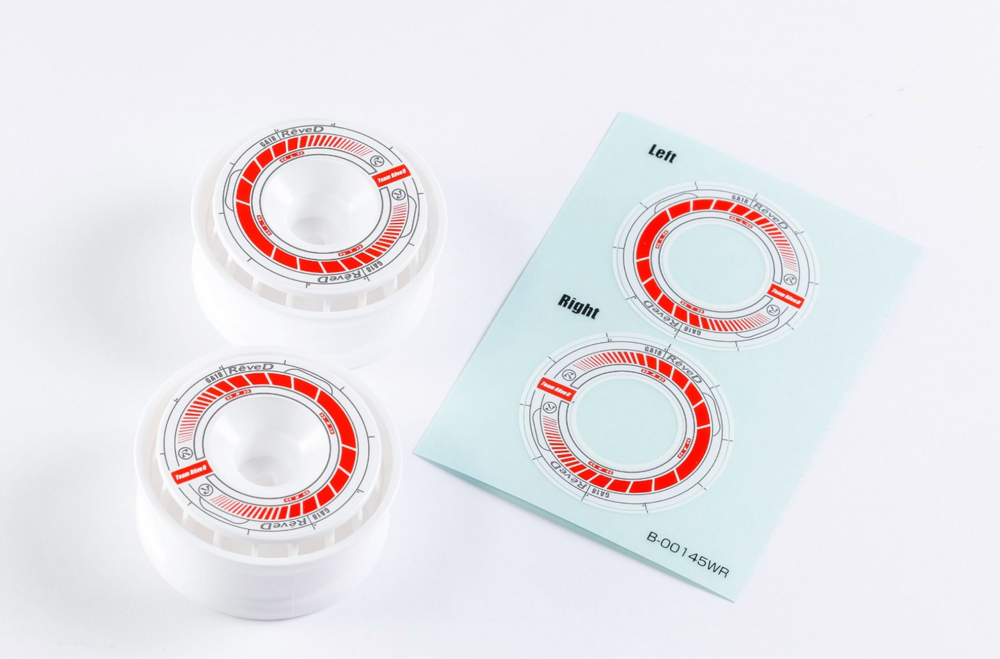 REVE D Wheel Sticker for RW-GA18 (White/Red)(RJ-WS01WR)