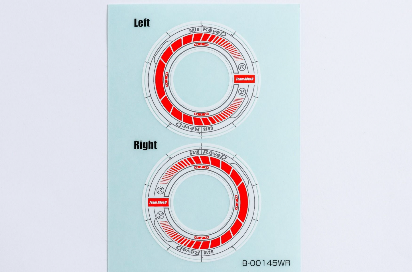 REVE D Wheel Sticker for RW-GA18 (White/Red)(RJ-WS01WR)