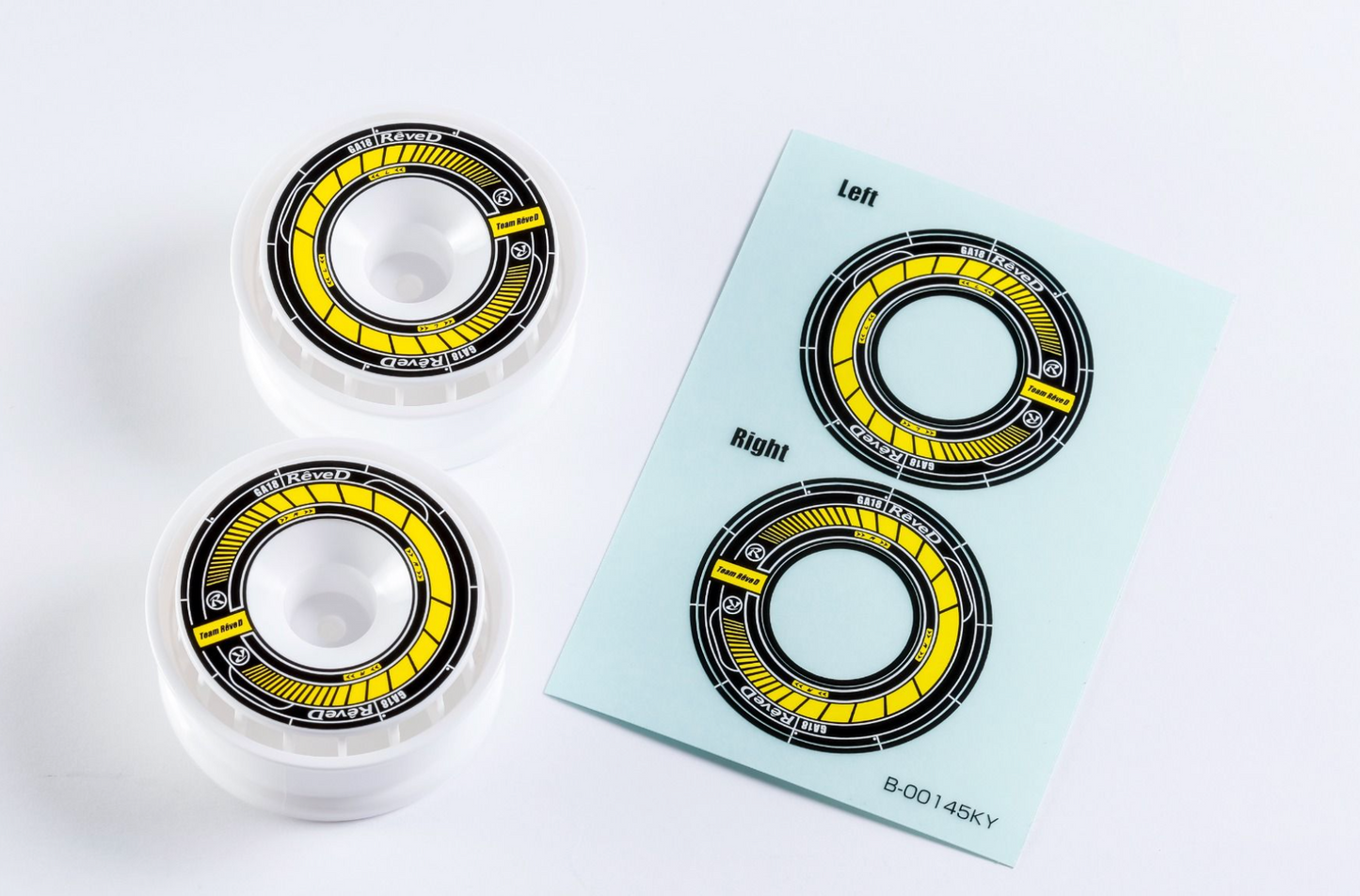 REVE D Wheel Sticker for RW-GA18 (Black/Yellow)(RJ-WS01KY)