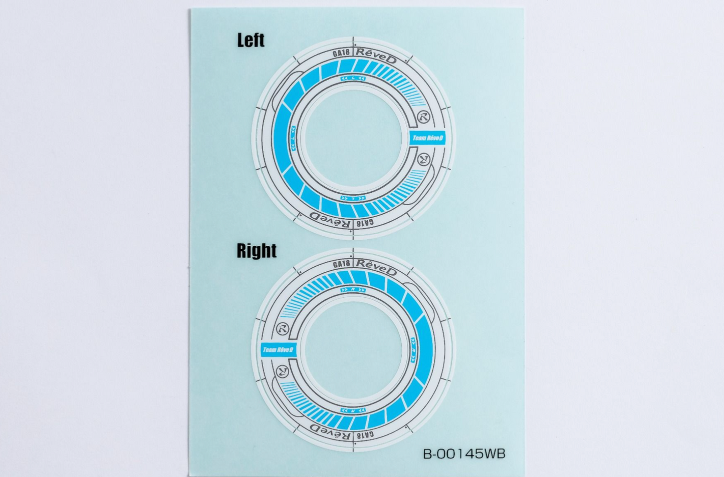 REVE D Wheel Sticker for RW-GA18 (White/Blue)(RJ-WS01WB)