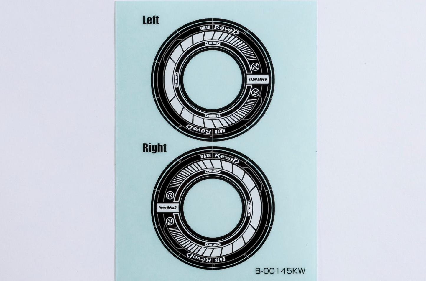 REVE D Wheel Sticker for RW-GA18 (Black/White)(RJ-WS01KW)