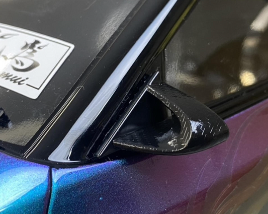 Pandora RC 1/10 Scale Side Mirror Set (Aero Type 2) (Carbon Style) (Miniature Scale Drift Accessory)