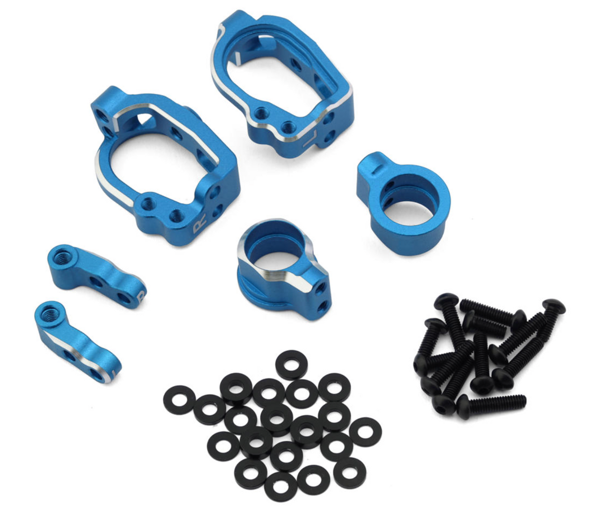 Yokomo RD/SD/MD Aluminum Adjustable Front Steering Block Set (Blue)