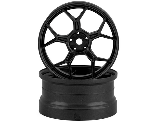 DS Racing Feathery Split Spoke Drift Wheels (Gunmetal) (2) (6mm Offset) w/12mm Hex