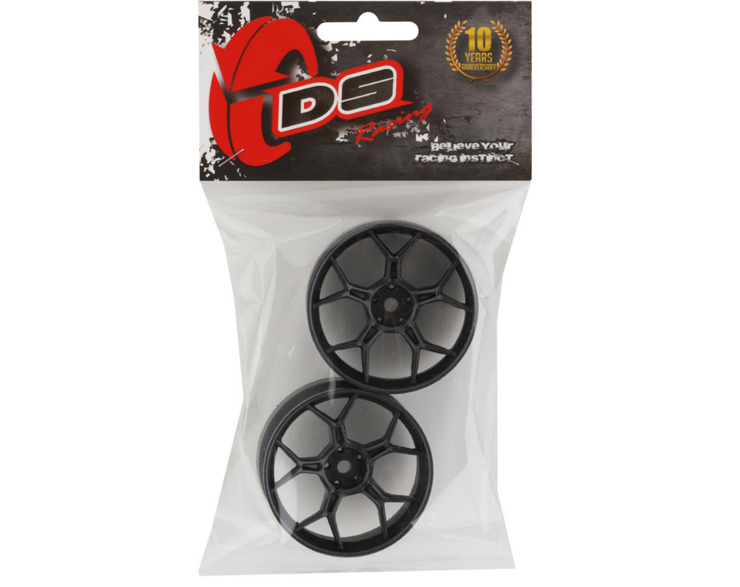 DS Racing Feathery Split Spoke Drift Wheels (Gunmetal) (2) (6mm Offset) w/12mm Hex