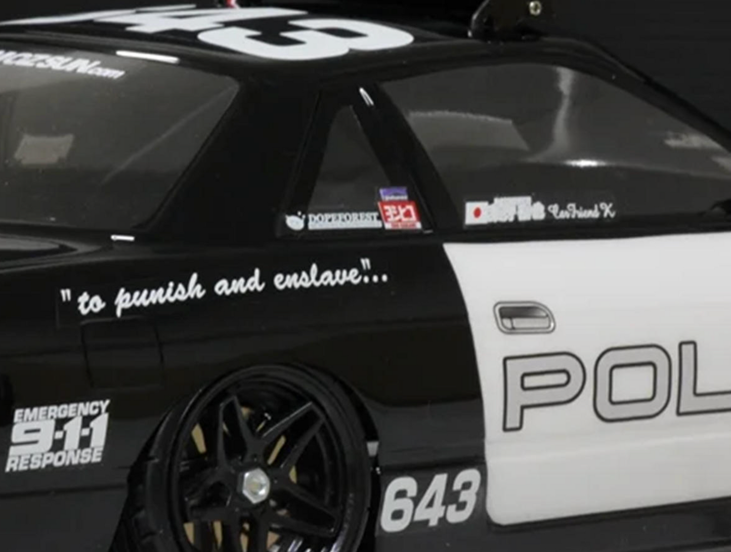 Pandora RC 1/10 Scale Decal Sheet (Police) (Miniature Scale Drift Accessory)