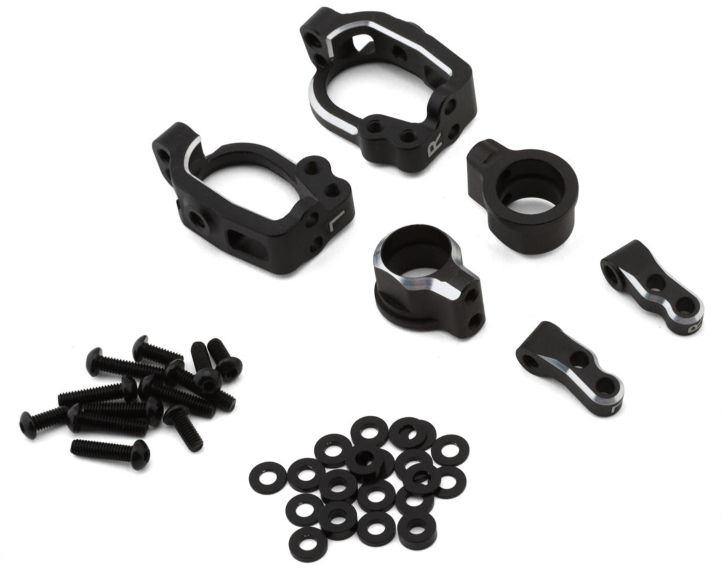 Yokomo RD/SD/MD Aluminum Adjustable Front Steering Block Set (Black)