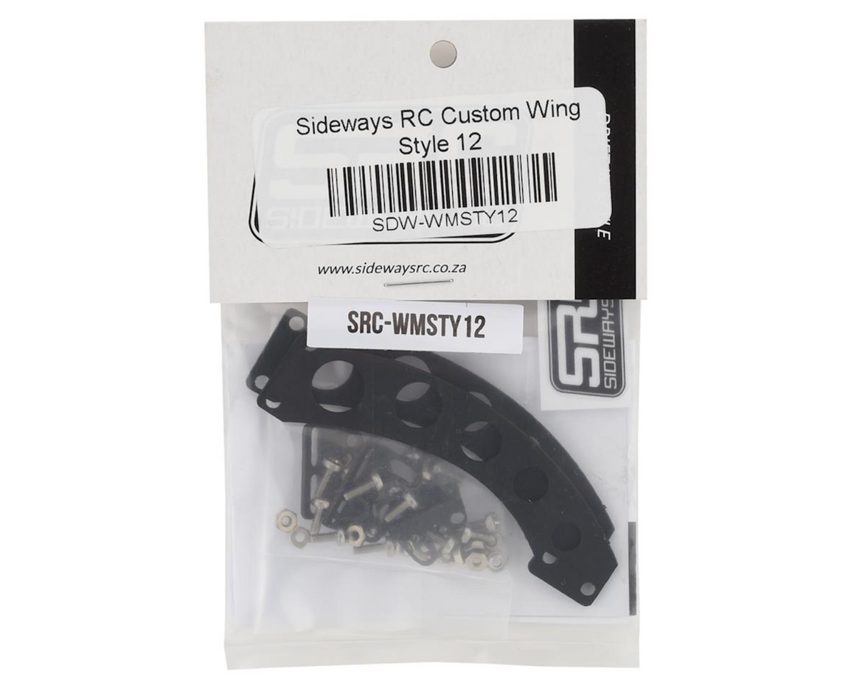 Sideways RC Scale Drift Custom Wing Mount (Black) (Style 12)