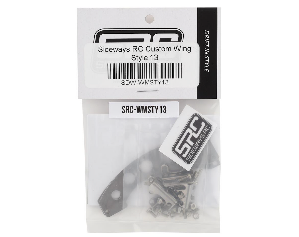 Sideways RC Scale Drift Custom Wing Mount (Silver) (Style 13)