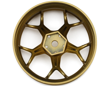 DS Racing Feathery Split Spoke Drift Wheels (Gold) (2) (8mm Offset) w/12mm Hex