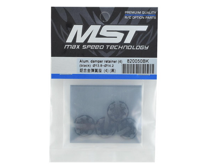 MST Lightweight Lowered Aluminum Shock Spring Cups (Black) (4)