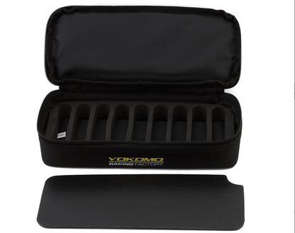 Yokomo Multi Shock Spring Carrier Case (Black) w/9-Slot Divider