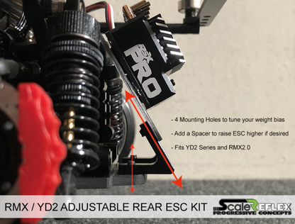 Adjustable Rear ESC KIT - YD2 RMX GALM SD RD (BLACK RED BLUE PURPLE) [Scale Reflex] 863500