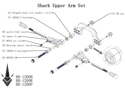SHARK - Upper Aluminum Arm Set