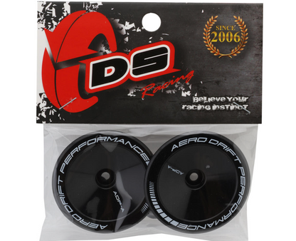 DS Racing Sloped Aero Drift Wheel Covers (Black) (2) (Drift Element Wheels)