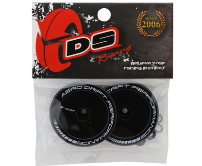 DS Racing Flat Aero Drift Wheel Covers (Black) (2) (Drift Element Wheels)