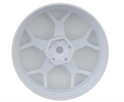 DS Racing Feathery Split Spoke Drift Wheels (White) (2) (Super Soft) (8mm Offset) w/12mm Hex