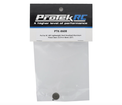 ProTek RC 48P Lightweight Hard Anodized Aluminum Pinion Gear (3.17mm Bore) (21T)