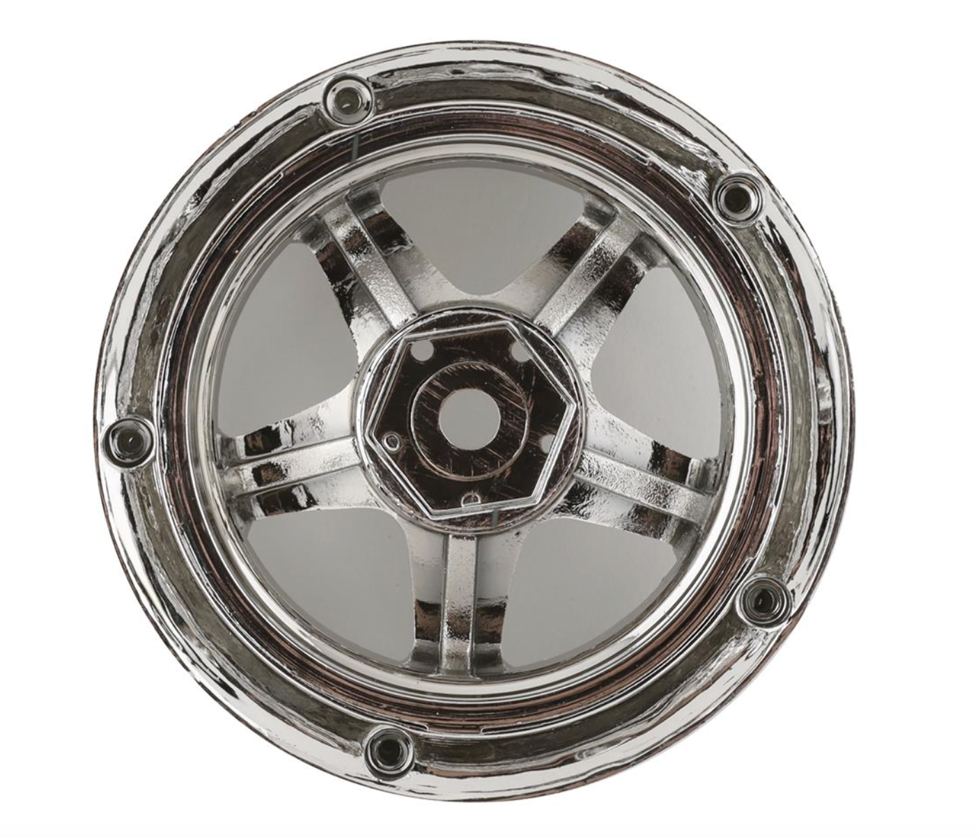 DS Racing Drift Element 5 Spoke Drift Wheels (Triple Chrome) (2) (Adjustable Offset) w/12mm Hex