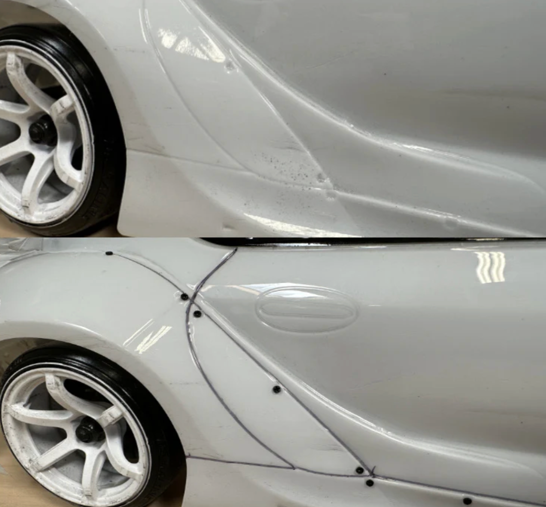 SHORT BLACK Mini Self Tapping Lexan Body Micro Screws (100pcs) [Scale Reflex] 700631B