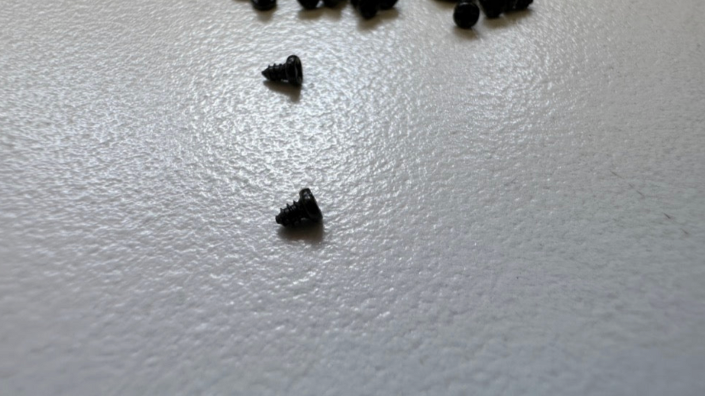 SHORT BLACK Mini Self Tapping Lexan Body Micro Screws (100pcs) [Scale Reflex] 700631B