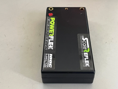 GREEN - REFLEX SHORTY LIPO 7.4v 2S 3500mah 100C Ultra Slim Lightweight Battery (w Cable 4.0mm Bullet to Deans) - 136g - 18.5mm Thick