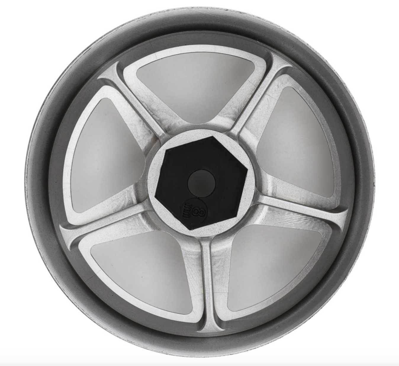 LAB Work Equip 1/10 Drift Wheels (Matte Black) (2) (8mm Offset) w/12mm Hex