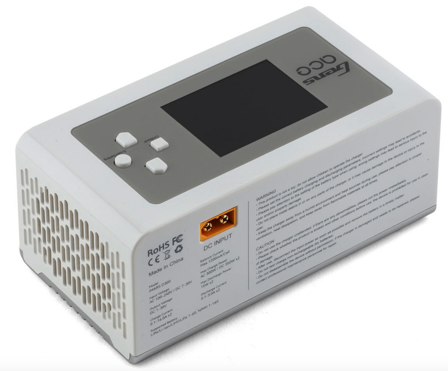 Gens Ace Imars D300 G-Tech Smart Dual AC/DC Charger (6S/16A) (White) (AC-300W) (DC-350W x2)