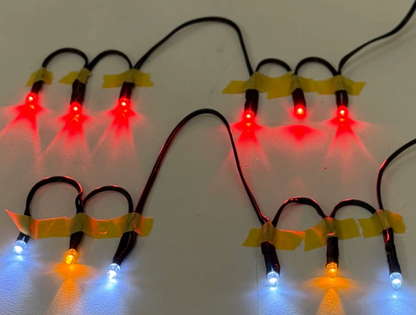 3MM Reflex Lights System 12 LED (Rx - Lipo) 1-10 CAR LIGHT KIT (6 red, 4 white, 2 amber) [Scale Reflex] SR700408