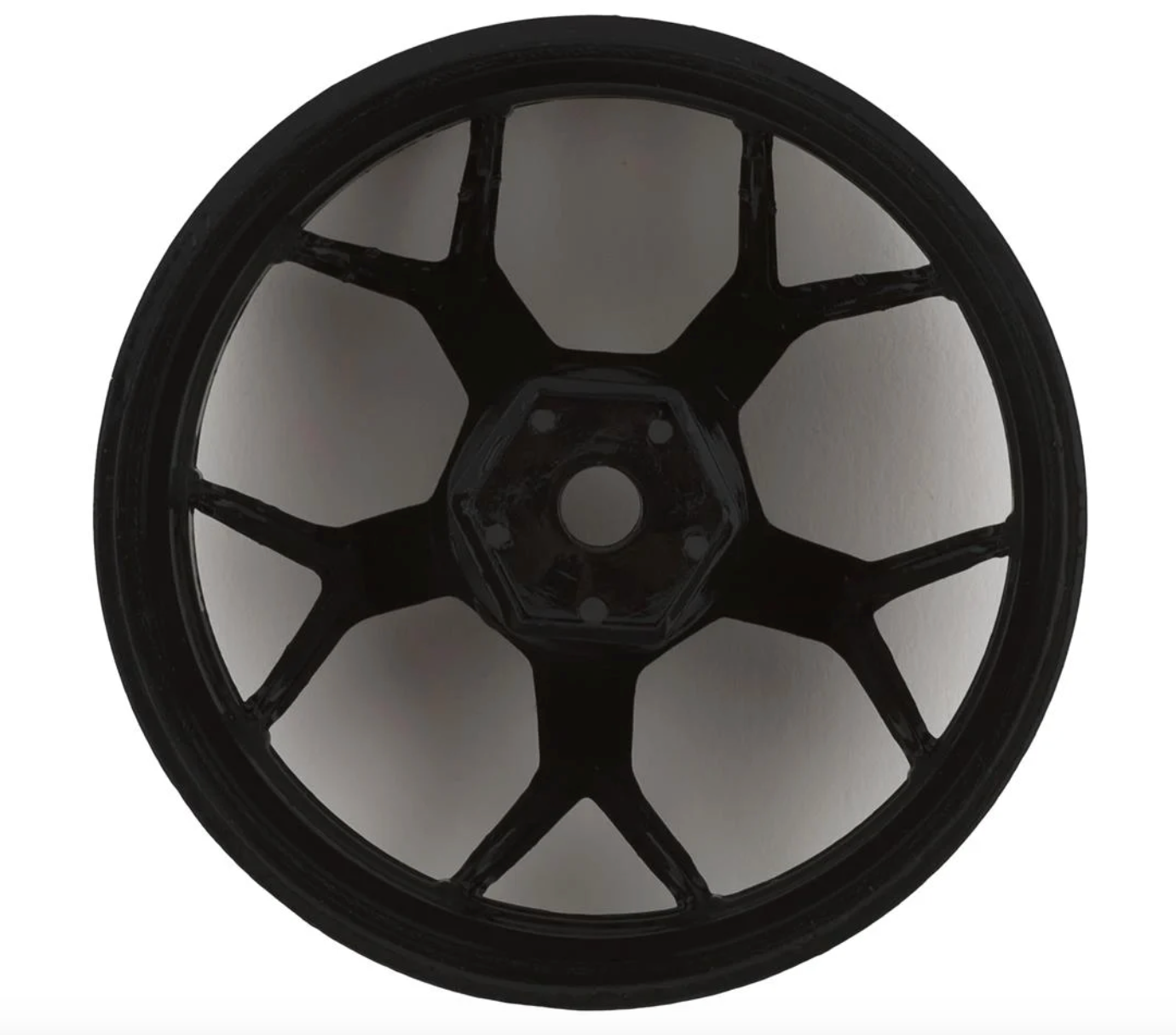 DS Racing Feathery Split Spoke Drift Wheels (Matte Black) (2) (6mm Offset) w/12mm Hex