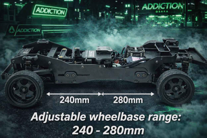 PREORDER: RX-01 FR 1-10 RWD Drift Chassis Kit (240mm~280mm WB) [Addiction RC] RX01