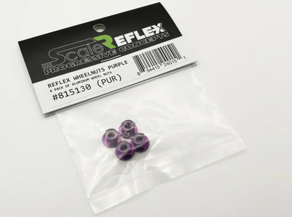 Scale Reflex 4MM PURPLE WHEEL NUTS LUG NUT NYLON INSERT (NYLOCK)