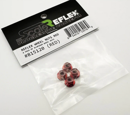 Scale Reflex 4MM RED WHEEL NUTS LUG NUT NYLON INSERT (NYLOCK)