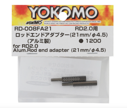 Yokomo SD2.0 Aluminum Rod End Adapter (2) (4.5x21mm)