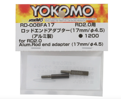 Yokomo SD2.0 Aluminum Rod End Adapter (2) (4.5x17mm)