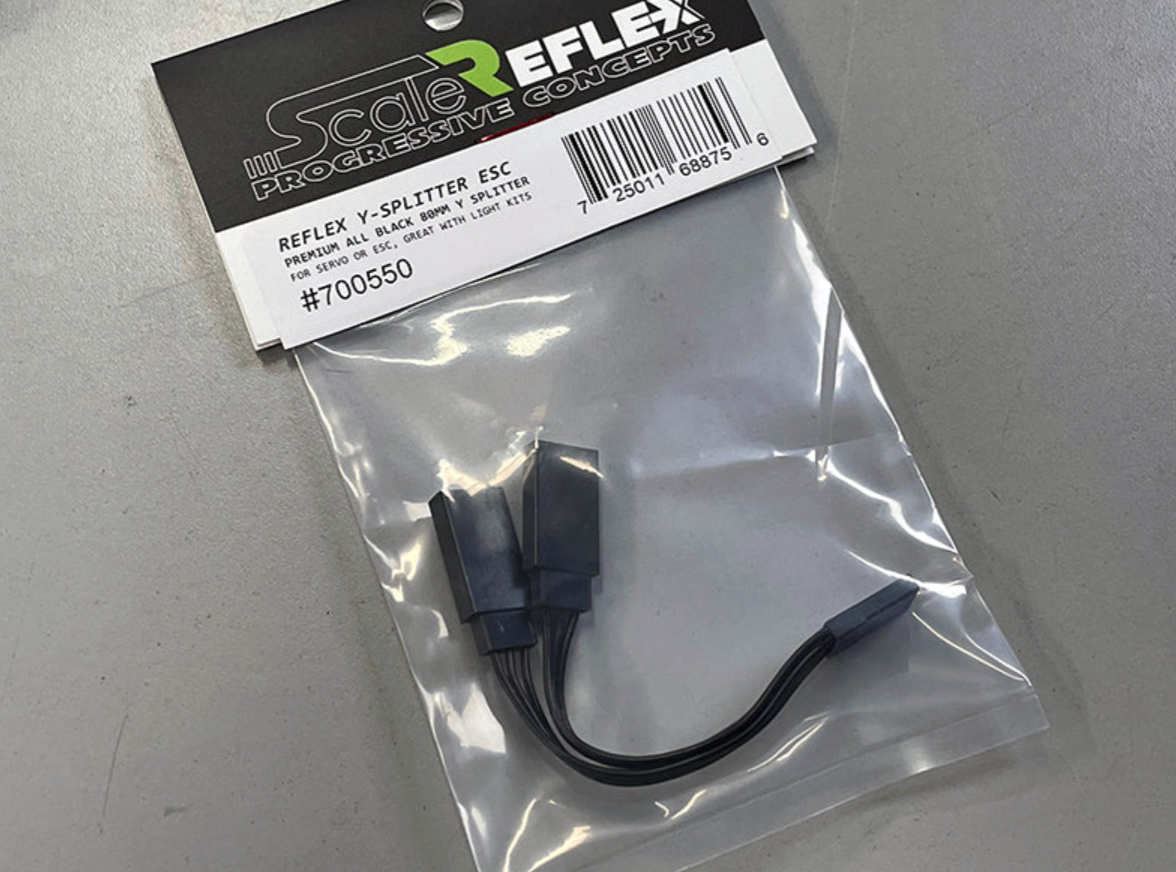 Scale Reflex Servo Y Splitter - ESC (80mm) 3.2" Y-Splitter Cable Wire [Scale Reflex] 700550