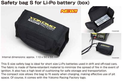 YOKOMO SAFTEY BAG S (Box) FOR Li-Po BATTERY(YB-LSBBS)