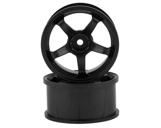 Topline M5 Spoke Drift Wheels (Black) (2) (8mm Offset) w/12mm Hex