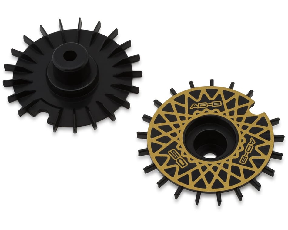 DS Racing Flat Aero Drift Wheel Covers (Black/Gold Mesh) (2) (Drift Element Wheels)